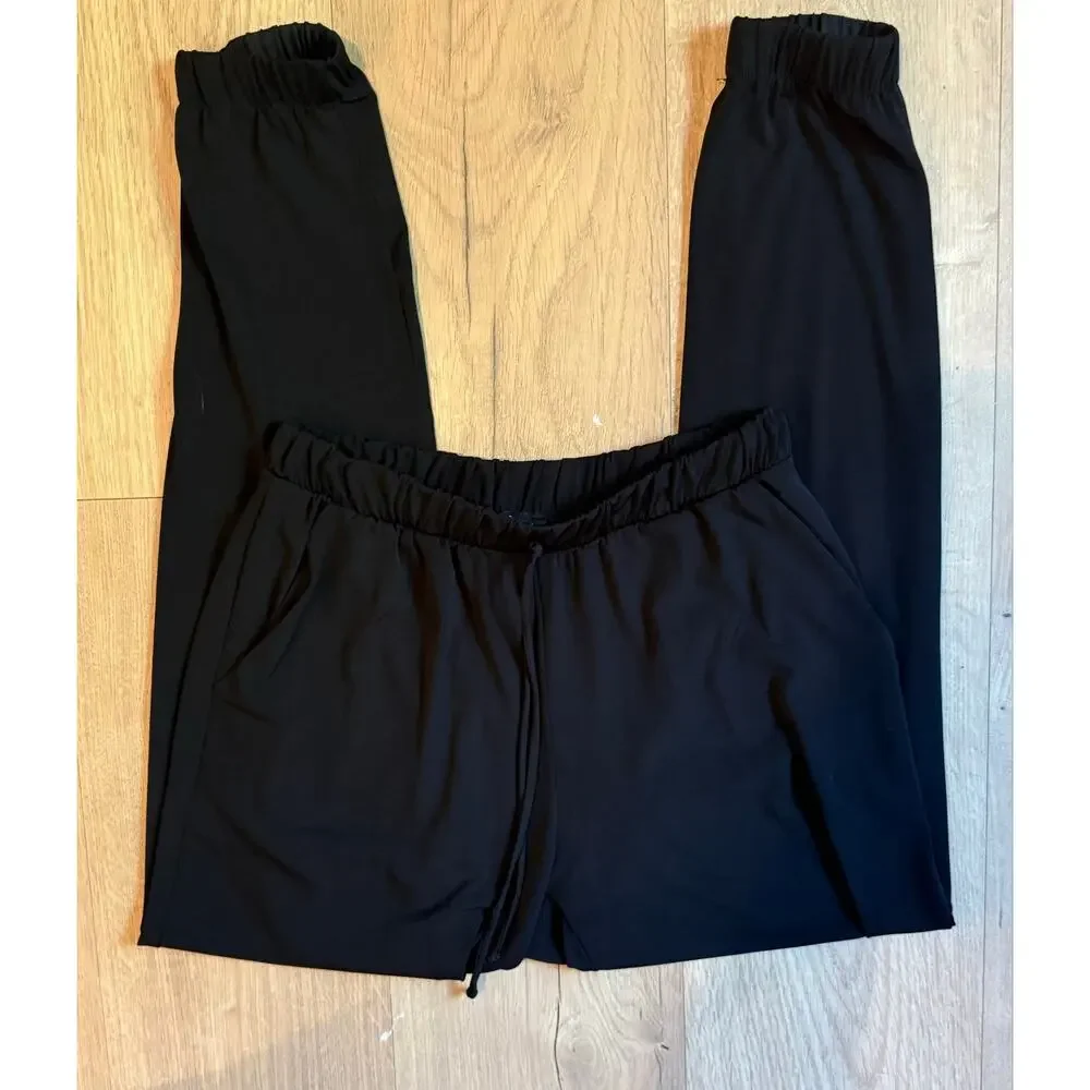 Brigitte Brianna Black Harem Jogger Pants Size Small